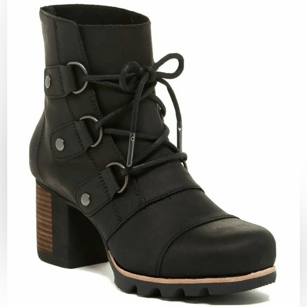 Sorel Black Lace Up Ankle Boots